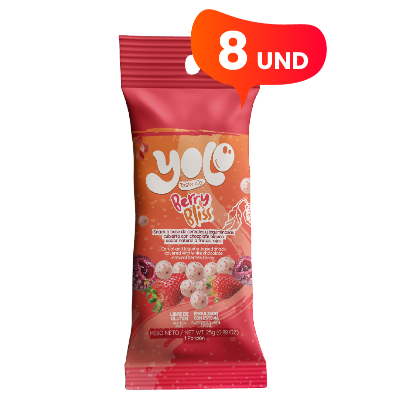 Snack de Chocolate Blanco Berry Bliss (x8)