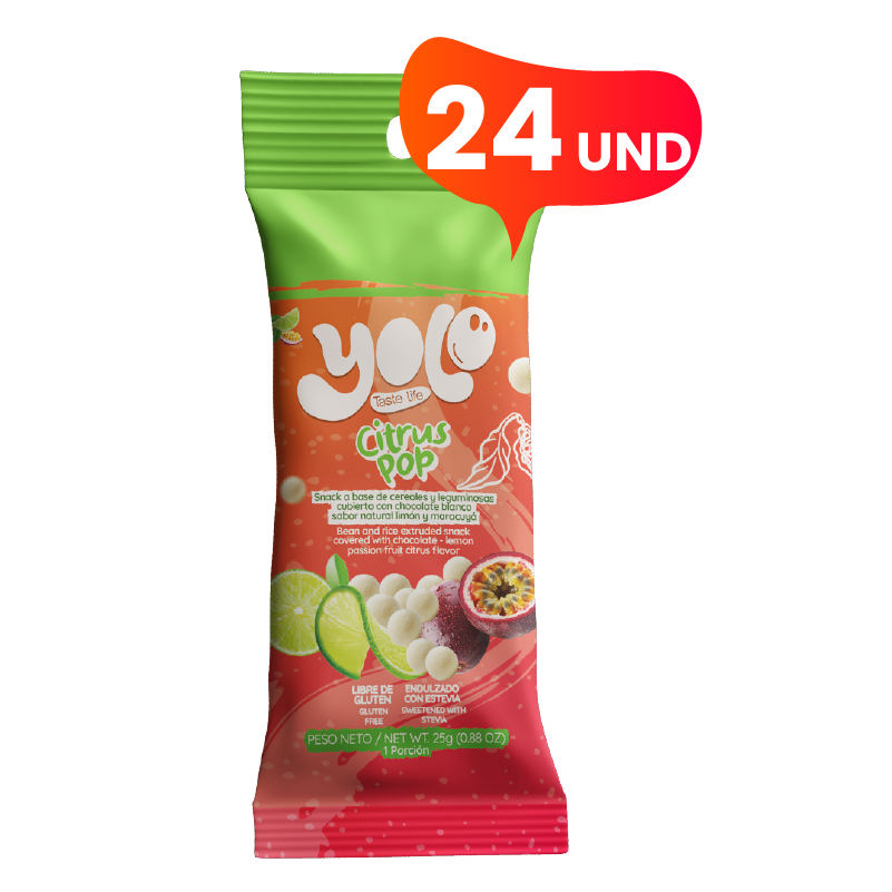 Snack de Chocolate Blanco Citrus Pop(x24)